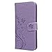 Produktbild Mlorras Hülle für Huawei P20 Pro, Geprägter Schmetterling Leder Handyhülle Klappbares Brieftasche Schutzhülle Wallet Case Cover mit Integrierten Kartensteckplätzen Hellviolett