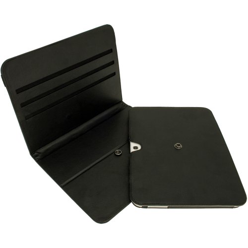 igadgitz 360° Drehbar Schwarz PU Ledertasche Hülle für Samsung Galaxy Tab 3 10.1″ GT-P5210 Mit Multi-Winkel Betrachtungs-stand + Auto Sleep/Wake + Displayschutzfolie - 4