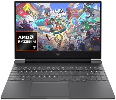 HP Victus 15-fb3000sl, Notebook, AMD Ryzen AI 7 350, 16GB RAM, 1TB SSD, Display 15.6 FHD IPS 144Hz, NVIDIA RTX 5060 8GB, Cam IR TNR 1080p, 3 Mesi di PC Game Pass Inclusi, Windows 11, Grigio