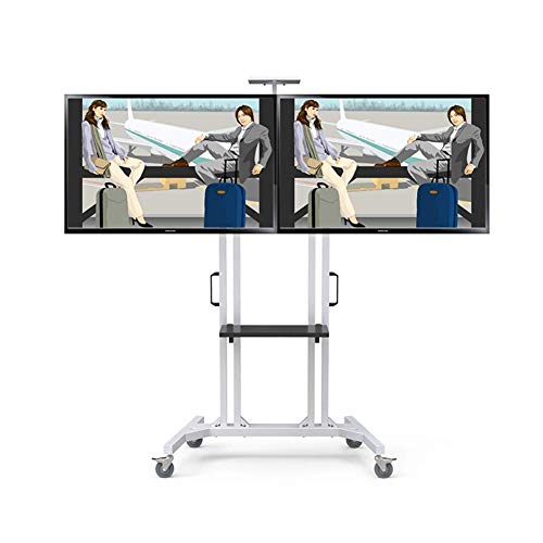 Preisvergleich Produktbild KBKG821 Möbel-Flachbildschirm-TV-Ständer und Unterhaltungskonsolenwagen, für Flachbildschirm-LED-LCD-Plasma-Bildsc... 32"bis 60" 360º Schwenkhöhe