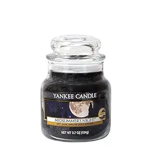 Yankee Candle Glass Small Midsummers Night Jar Candle (5.08 cm X 6.35 cm X 6.35, Black)