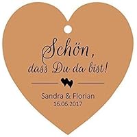 25 Geschenkanhänger Papieranhänger Tags Etiketten Schön, dass Du da bist