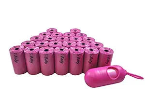 Downtown Pet Supply Disposable Diaper Refill Bags with Free Dispenser, Unscented - Pink, 500 Bags