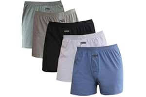 Merking Boxer Uomo Cotone Biologico 100% Fantasia Tessuto Mutande a Pantaloncino Intimo Comodi Leggeri e Traspiranti Confezione da 3/4/5