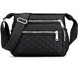 [Struktur] - Größe:36 x 20 x 9 (W * H * D), Umhängetasche Damen hat 4-schichtige Taschen. Die Seitentaschen können verwendet werden,um Regenschirme und Wasserbecher zu platzieren. Geldbörsen und mehr. Es sieht klein aus, kann aber eine Menge Sachen, Gewicht: 0.5 kg.