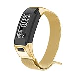 kingko Milanese Magnetic Loop Stainless Steel Watch Band Strap for Garmin VIVOsmart HR,Fitness Armband,Armband für Garmin Vivofit 3 (Gold)