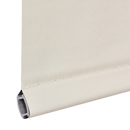 Costway Verdunkelungsrollo Fensterrollo Klemmrollo Thermorollo Seitenzugrollo Klemmfix-Rollo ohne Bohren 90x150cm Farbwahl lichtundurchlässig (Beige) - 7