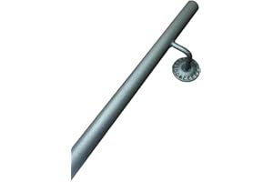 FERMEG – Corrimano in Ferro Battuto per Scale Interne ed Esterne | 50–400 cm | Kit con Staffe e Tasselli | Montaggio Facile | Made in Italy | Fai da Te (Nero Antracite, 200 cm)