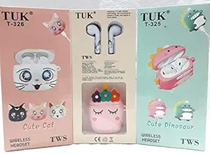 Ear pods Music Earphone Headset for Students/Wireless Earpods Headphones for Kids/Bluetooth Headset Pack of 1