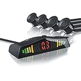 Typ: Parksensoren (Eine Bohrung pro Sensor in die Stoßstange oder Kunststoffverkleidung, die Verkabelung erfolgt mit dem Rücklicht und Signalgeber) | Betriebsspannung: DC 10-16V | Akustik-Sensor: Auflösung: 0,1m / maximale Erfassungsreichweite: 2,0m | LED-Display (820 x 20x 40 mm) | Signalsystem: 4x Akkustik@40kHz