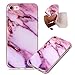 Produktbild Marmor Hülle für iPhone 8,Weich Silikon Handyhülle für iPhone 7,Moiky Stilvoll Lila Marble Malerei Muster Flexible Gummi Dünn Kratzfest Stoßfest Telefonkasten Schutzhülle mit Gratis Displayschutzfolie