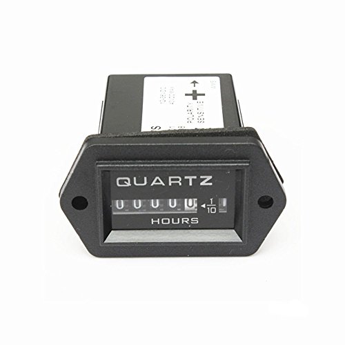 Qiorange Digital Betriebsstundenzähler Stundenzähler Zeitzähler Traktor Boot DC 12V-36V (Square) - 2