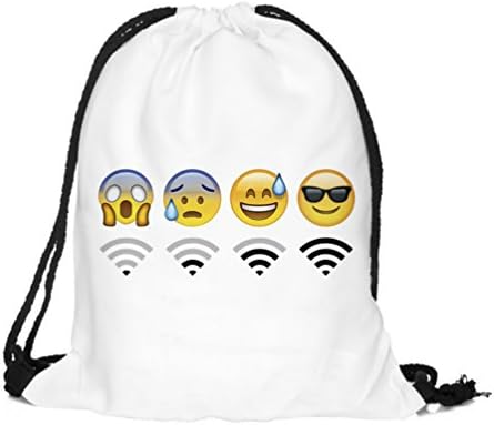 Emojis Backpack Gym Bag Drawstring Rucksack Shoulder Bags