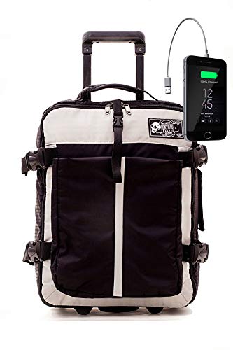 Maleta de Cabina Equipaje de Viaje de mano Maleta blanda de Nylon duffel para Ryanair Easyjet 55x35x20 Trolley Juvenil by TOKYOTO LUGGAGE 52cm Sof Black