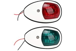 Keenso Luce di Navigazione per Yacht Lampada di Segnalazione per spedizione 10‑30 V LED Lampada di Navigazione Luce di Ancoraggio per Barche Rosso Verde