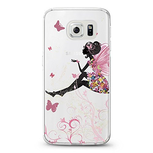 ITGM casetic | Teléfono Móvil para Samsung Galaxy S6 Edge Cover Funda Carcasa Case diseño, Silicona TPU plástico, Hada, Samsung S6 Edge