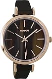 Oozoo Damenuhr mit Lederband 40 MM Rose/Braun/Schwarz C9239