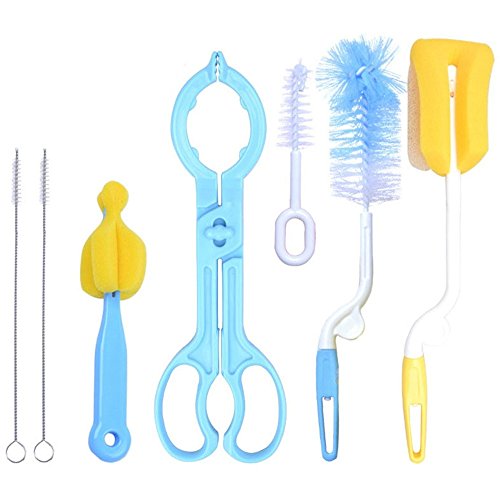 Lvge Baby Bottle and Tube Cleaning Brushes Set of 7