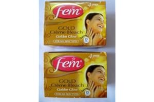 2 FEM Herbal Gold Cream Bleach Wt Real Gold Golden Glow Natural Fairness 26g X 2 by Fem