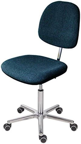 Antistatic ESD Working Chair Modell 6644 with Castors, Seat Upholstery with large backrest, by Lotz