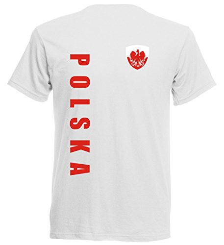 Polen BABY – T-Shirt Trikot 92 98 104 116 – EM 2016 – Nr. 9 – weiss (92)