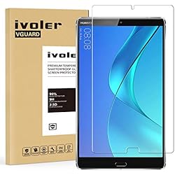 iVoler Protector de Pantalla para Huawei MediaPad M5 8.4, Cristal Vidrio Templado Premium [9H Dureza] [Alta Definicion 0.3mm] [2.5D Round Edge]