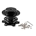 Produktbild Kongqiabona Portable Größe Universal Auto Schnellverschluss Adapter Lenkrad Aluminiumlegierung Schnellverschluss Snap Off Hub Adapter (schwarz)