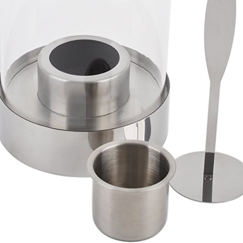 Tischfeuer Aspen Edelstahl 31x17x17cm silber Design Luxus Dekoration - 3