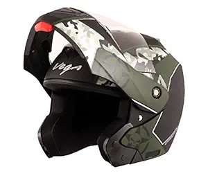 Vega Crux Dx Camouflage Dull Black Battle Green Helmet-M