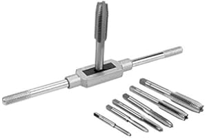 HOZZWHOO 8pcs M3-M12 Tap Wrench Drill Set Hand Tapping Tools Metric Screw Thread Tap Twist Drill Bit Wrench Set