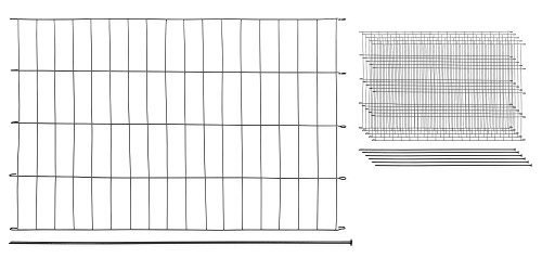 Teichzaun – Set „Dorp“ 11 tlg. anthrazit – 575 x 79 cm, Tiergehege, Gartenzaun, Campingzaun, Steckzaun, Zaunmatten - 3