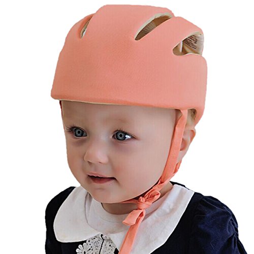 ABUSA Infant Baby Toddler Safety Helmet Kids Head Protection Hat for Biking Walking Crawling - Salmon
