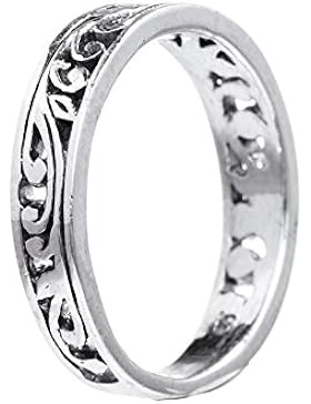 WINDALF Zarter Ring LUCIA h: 0.4 cm Feenhafte Ornamentik 925 Sterlingsilber