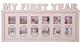 Aica Gifts My First Year Photo Frame for 12 Months. Gift Born Baby Girl.First 1st Year Birthday Gift for Baby Girl.Gift for Baby Shower.New Born Baby Girl Gift.