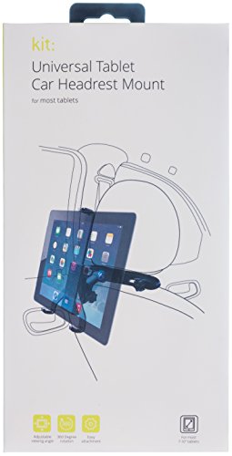 Kit Universal Tablet Halterung für Auto Kopfstütze Kompatibel mit 7-10 Zoll Tablets einschließlich iPad 2 / 3 / 4 / Air / Mini, Google Nexus 7 / 10 / Samsung Galaxy Tab 2 / 3 / 4, Kindle Fire HD / HDX und Tesco Hudl Tablet 2 – Schwarz - 6