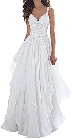 BEIJG Women's A Line Princess Wedding Dresses Lace Tulle Wedding Gowns Bride Dresses