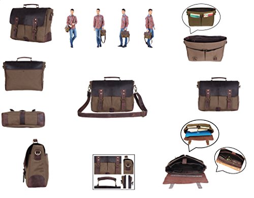 Rustic Town Pr  mie Qualit  t Handgemacht Traditionellen Leinwand Umh  ngetasche Schultertasche Schulranzen Kuriertasche Notebooktasche Laptoptasche M