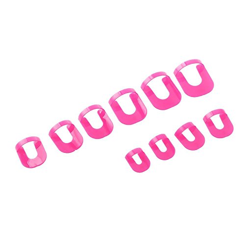 Almondcy wiederverwendbare Nagellack Schablone 10 Größen Satz von 26pcs Nagel Kunst polnischen Schutz Tip Protektoren, Finger Separator 4pcs - 5