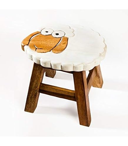 Tabouret Enfant Baleine Bleue – Siège Sculpté 10 Cm – Bois Massif