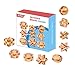 Produktbild Chonor 9-Teiliges Hohe Qualität 3D Bambus Denkaufgabe Puzzle Set - Klassische KongMing Luban Schloss Spiel - Perfekte Geschenk und Dekoration Idee