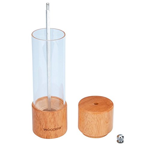 MumoHome Salz und Pfeffermühle mit Keramikmahlwerk, aus Holz / Edelstahl Gewürzmühle mit Sichtfenster – Manuell und einstellbar - 8