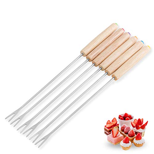 Stainless Steel Chocolate Fork Hot Pot Forks Cheese Fruit Dessert Fork Fondue Melting Skewer Kitchen Tools
