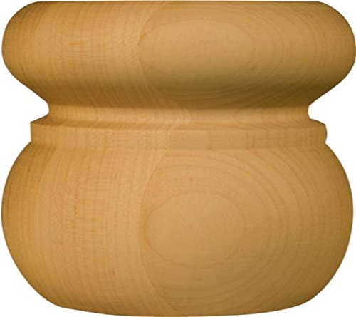 sapelo redondo Moño pie - Dimensiones: 3 X 3 3/8 pulgadas