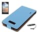 Produktbild gada - 3in1 Set: Handyhülle für LG Optimus L7 P700 P705 - Sehr schönes Leder-Imitat Flipcase mit Magnetverschluss inkl. kostenloser Displayfolie und mini Touch Pen - hellblau