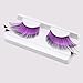INSTANT GLAM? LONG THICK FEATHER FALSE EYELASHES! FANCY DRESS PARTY FESTIVAL (purple and black)