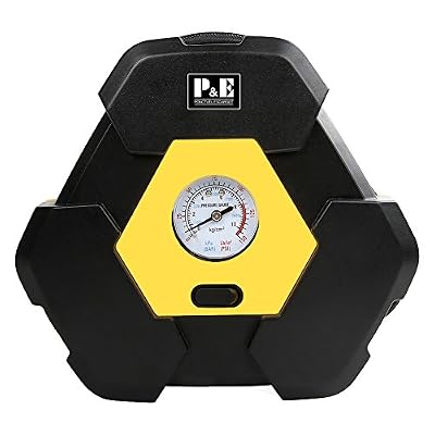 PONCTUEL ESCARGOT Compresseur d'air Portable Gonfleur de Pneu Portatif Compresseur d'air de Voiture, Triangle Facile à Porter Indicateur de Pression de Pneu de Pointeur 12V