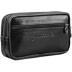 Porte-Monnaie Compact LOLUNA En Cuir Véritable - Noir