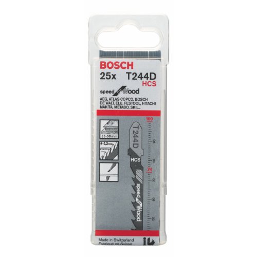 Bosch Stichsägeblätter Holz T244D 25 Stück - 2