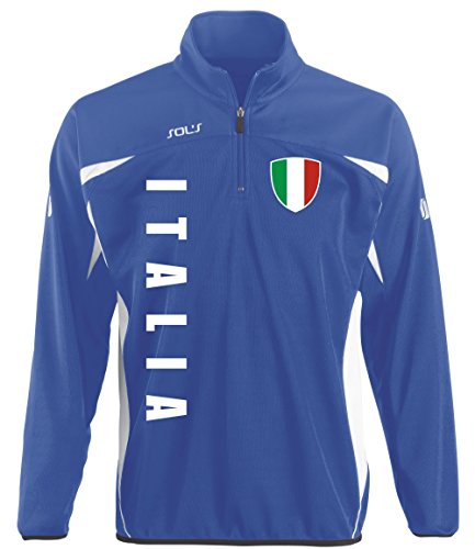 Italien ITALIA Sport Pullover BLAU SWEATER Trikot look (M)