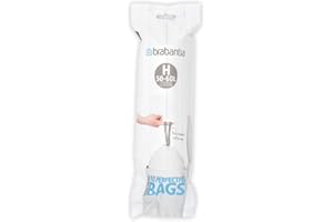 Brabantia PerfectFit Bin Liners, Size H, 50-60 L - 30 Bags